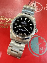 🌈🌈新返貨啦🌈🌈🖤🖤原裝SM黑面🖤🖤369款式💚大熱款式😍 Rolex Explorer 1 114270 連原裝勞力士78690鋼帶👔36mm 狀態一流 淨錶👍🏻👍🏻KCB1512（旺角洗衣街店）