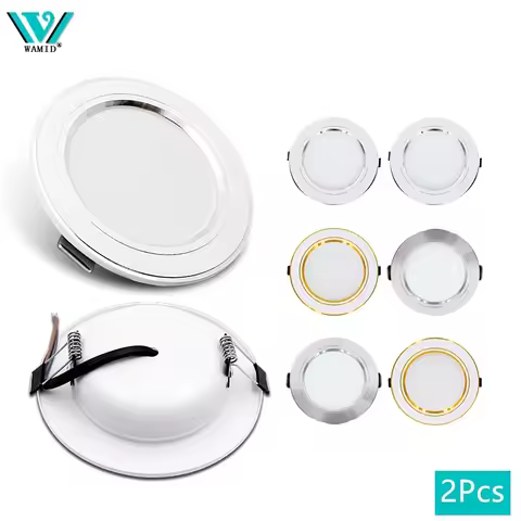 2pcs LED Downlight AC 110V 220V DC 12V 24V Round Led Spot Light 5W 9W 12W 15W 18W Recessed Ceiling L