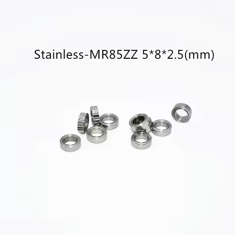 Stainless Steel Bearing SMR85ZZ 10 Pieces 5*8*2.5(mm) AntiRust Metal Sealed High Speed Mechanical Eq