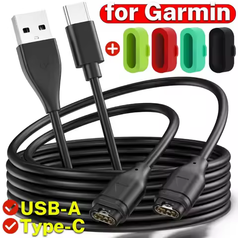 For Garmin Watch Universal USB Type-C Charger USB-A USB-C Charging Cable for Fenix 5 5S 5X Plus 6 6S