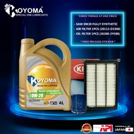 KIA SPORTAGE QL 2.0 (P) 15y-19y HYUNDAI TUCSON TL 16y-20y OIL FILTER+ AIR FILTER+ KOYOMA 0W20 FULLY 
