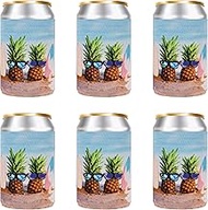 QualityPerfection Can Cooler Sleeve (6 Pack) 12 Oz Neoprene Collapsible Cooler Can, Insulated Can Ho