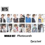 7pcs/set Kpop BTS World OST Paper Photo Card Double Side Bangtan Boys Self-made Photocard Poster