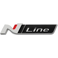 3D Metal Logo N Line Badge Car Front Grille Badge Trunk Sticker for i20 i30 Kona Elantra N Line Acce