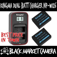 [BMC] KingMa NP-W126 Dual Battery/Charger (Fujifilm X100V/F X-H1 X-Pro1/2/3 X-T1/2/3/10/20/30 X-E1/2/3) *Free 2X Case