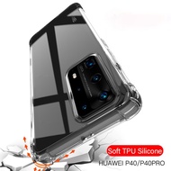 Shockproof Silicone Phone Case Cover Casing For Huawei P 40 40pro P40 Pro P40pro Full Clear Soft Pho