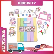 (DIY PACK) SALOON BUSY BOOK l DOLL PAPER BOOK l DIY BUSY BOOK l QUIET BOOK l KID ACTIVITY BOOK