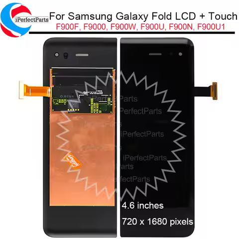 AMOLED For Samsung Galaxy Fold 1 Fold1 LCD Display F900F, F9000, F900W,F900U F900N Touch Screen Digi