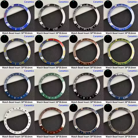 38mm*1.6mm*30.6mm Ceramic Bezel Insert Fits Replaceable Mechanical Watch Accessories Watches Man Wat