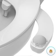 Bidet Toilet Seat - Left Hand Bidet Ultra-Slim Non-Electric Dual Nozzle (Frontal &amp; Rear Wash) Adjustable Water Pressure, Water Bidet Toilet Seat Attachment,Easy to Install