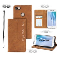 Case Vivo V7 Vivo 1718 Flip Cover Wallet Sarung Hp Casing Dompet Flip Magnet