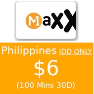 M1 Maxx IDD Philippines $6 (100 Mins 30D)