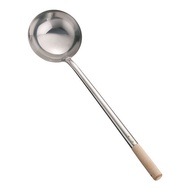 Commercial Use Chinese Ladle Large Body 18-0 Stainless Steel Handle Beech Made in Japan ATY11001