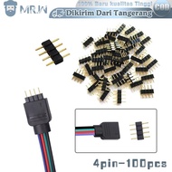 100pcs Jarum Led Strip 4 Pin Konektor Led Strip RGB 5050 Jarum 4 Pin Sambungan Led Konektor 4 Pin Si