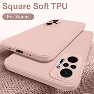 Square Silicone Case for Xiaomi 13T 13 Mi 12 11 Lite 5G NE 12T 11T 10T 9T Pro Redmi Note 12S 4G 12 11 Pro Plus + 11S 10s 13C 12C 10 2022 10A 10C 9 9s 8 9T 9A 9C Redmi A2 A1 Poco C65 F5 X5 M5 M5s M4 X4 X3 GT F3 F2 M3 Pro 5G Full Protection Cover Casing