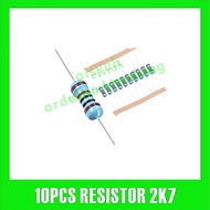 10X RESISTOR 2K7 2K7OHM 1/4W 1% METAL FILM