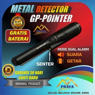 gp pointer s metal detektor / alat deteksi logam metal emas perak - black tanpa baterai