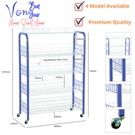 Von Bonjour ARIF 4 tier metal kitchen storage rack dapur rack/5 tier rack kitchen/4 tier Plate Rack/