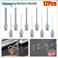 CHERRY 12Pcs Dispensing|Needle, Stainless Steel Metal Industrial Glue Injection Needle, Durable 8G-3
