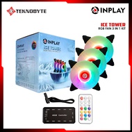 Inplay ICE TOWER DF12 3-In-1 ARGB Fan Kit | 3PCS 12CM Cooling Fan with Remote Control & HUB