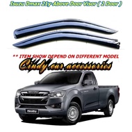 DMAX SINGLE CAB 2021-2024 4 INCH DOOR VISOR