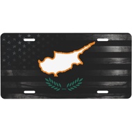 Flag of Cyprus Personalized Front Aluminum License Plate Suitable for Outdoor Play 6 X 12 in