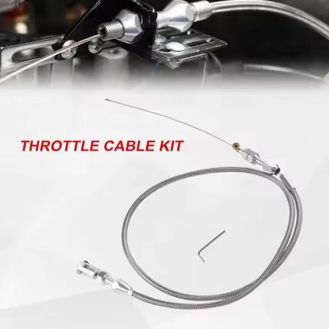 36 inch Throttle Gas Cable Kit Stainless Steel Braided For 97-07 Chevrolet/Chevy LS1 Engine 4.8L 5.3