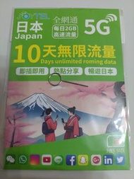 Joytel 日本 5G 10日 20GB 無限數據卡