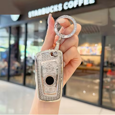 White Diamond TPU Remote Key Case For BMW 1 3 5 7 Series X3 X4 X5 X6 F10 F20 F30 F25 F31 M3 F34 F11 
