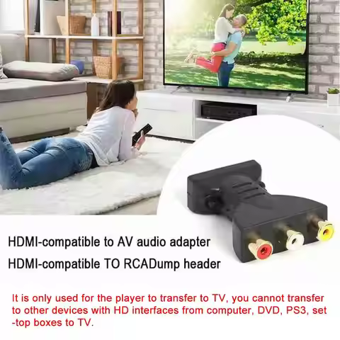 HDMI To AV Audio Adapter Converter With HDMI To RCA HDMI-compatible 3RCA Connector Adapter HDMI To 3