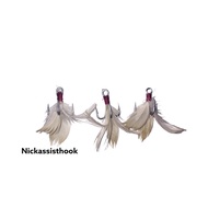 mata kail belakang jig /mata kail 3 spoon /mata kail 3 untuk crank/triblehook/trible hook