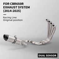 For CBR650R CBR650F CBR650 CB650F 2014-2025 complete system exhaust pipe with two oxygen sensors