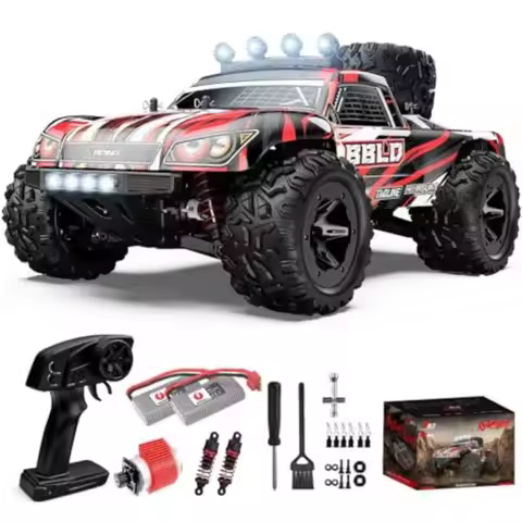 RC Car Monster Truck 4WD IPX4 Waterproof 1:18 Scale 25 mph for Adults and All Terrain Off Road 2 Bat
