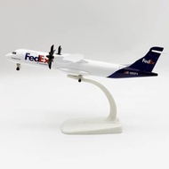 Federal Airlines FEDEX ATR Model Airplane 20cm Alloy Simulation Airplane Model Decoration with Wheel