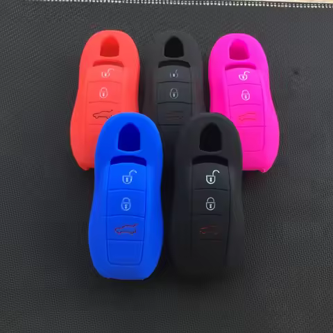 Car Key Fob Holder Cover Case For Porsche Cayenne 911 996 Panamera Macan silicone Car Protection She