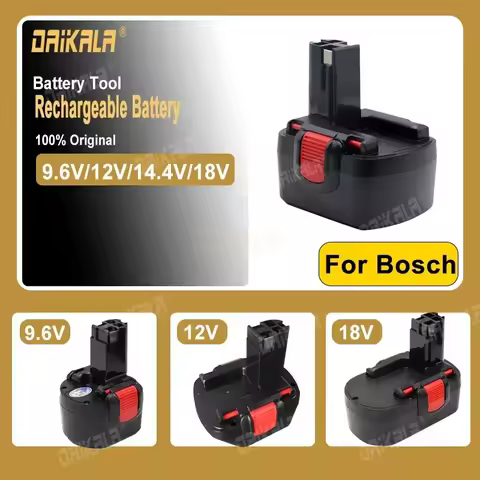 9.6V/12V/14.4V/18V 4.8/6.8Ah Battery Rechargeable Batteries for Bosch Hand Drill GSR Remplacement Ba