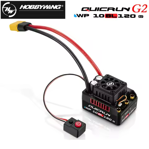 Hobbywing QUICRUN 10BL120 G2 2-4S 120A Sensorless Brushless ESC Speed Controller For 1/10 RC 12 Mons