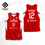 JAPAN BASKETBALL FIBA WC 2023 WATANABE KAWAMARU HAWKINSON HACHIMURA DARK FULL SUBLIMATED JERSEY
