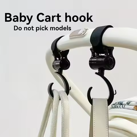 360° Rotate Hook, Baby Stroller Hook, Trolley Hook, Multi-Functional Hook, Crib Hook