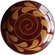 Awasaka SL-909 Slip-Chocolat Leaf Bread Plate, Made in Japan, 6.1 x 1.0 inches (155 x 25 mm)