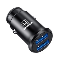 GTIOATO หัวชาร์จในรถ 2พอร์ต USB หัวชาร์จเร็ว ที่ชาร์จแบตในรถยนต์ 12-24V สำหรับ Honda City Jazz HRV C