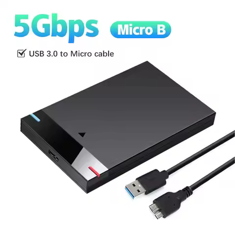 Enclosure HDD Case 2.5 Inch Micro B USB 3.0Type-C Cable External Hard Drive 5TB 5Gbps HD Portable St