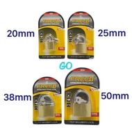 Freed Short Neck Padlock - Yellow Iron Padlock - Freed Short Neck Press Yellow Iron Padlock