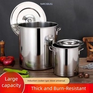 NARCISSUS13A0E Stew Pot, Large Capacity With cover Stockpot,  thickening Round 304 Stainless Steel O