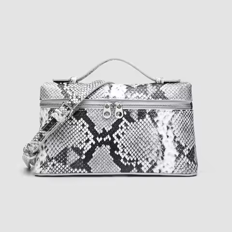 Fashionable Women's Customizable Name Lunch Box Bag Ostrich Pattern Handbag Clutch Bag with Handle M