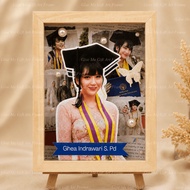 22x17x3 cm GiveMeGift Art Frame | 3D Frame Gift | Custom 3D Scrap Frame | Wooden Frame | Scrap Pop