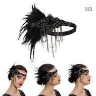 NEX Vintage 1920s Flapper Women Headband CosplayParty Costume Accessories