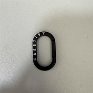 CASETiFY Earphone Shell Hanging Buckle Carabiner Black Keychain High-End Influencer Celebrity Same S