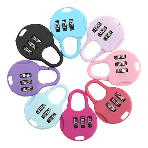 1PC Mutilcolor Mini Password Padlock Trolley Case Password Lock Student Dormitory Cabinet Password L