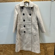 美收精品】BURBERRY 米色絨毛風衣外套 4-294【隔月月中將轉賣至日本 上架期限30天】
